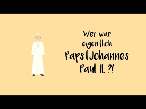 Papst Johannes Paul II. kurz erklärt. Heiligenportraits.