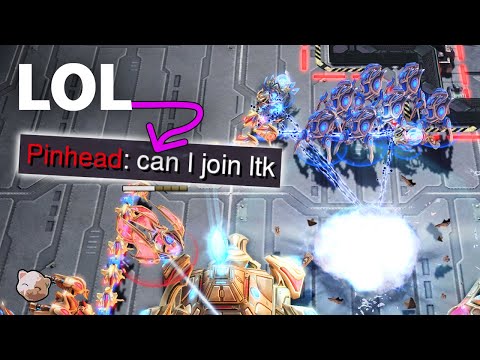 We paid a Pro to do Troll Builds but he joined a Clan instead | Twitch Plays Astrea #5 - StarCraft 2