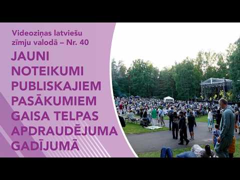Videoziņas Nr. 40 “Jauni noteikumi publiskajiem pasākumiem gaisa telpas apdraudējuma gadījumā”
