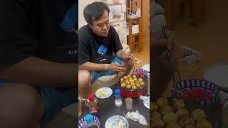 To make traditional Japanese Takoyaki (octopus balls)#たこ焼き
