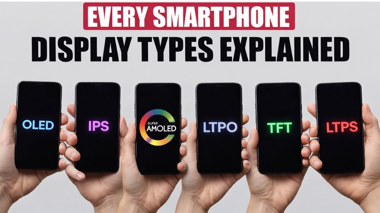 Smartphone Display Types Explained: LCD, IPS, OLED, AMOLED, LTPO