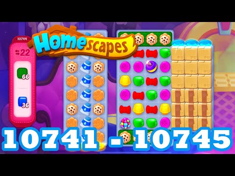 Homescapes Level 10741 - 10745 HD 3 - match puzzle Gameplay | android | IOS | 10742 | 10743 | 10744