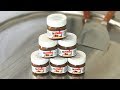 Nutella Ice Cream Rolls Mixed With Chocolate And B Ready How To Make Nutella Rolled Ice Cream ASMR