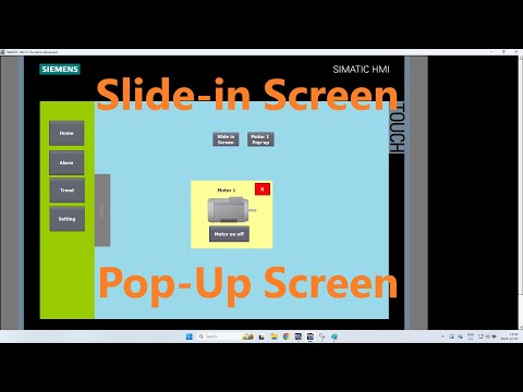 Pop-Up and Slide-In Screen Configuration in TIA Portal | Step-by-Step Guide