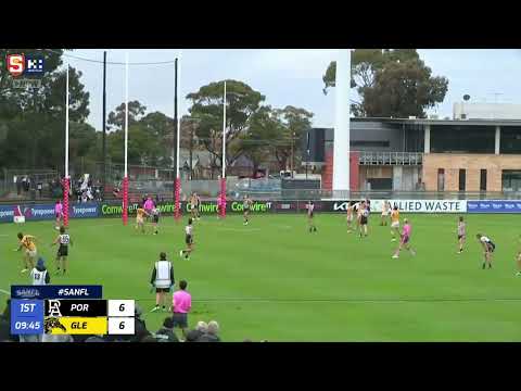 Rd 16 Hostplus SANFL Snapshot - Glenelg's Lachie Hosie snaps from boundary