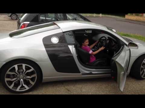 9 year old drives Audi R8