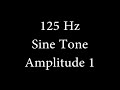 125 Hz Sine Tone Amplitude 1
