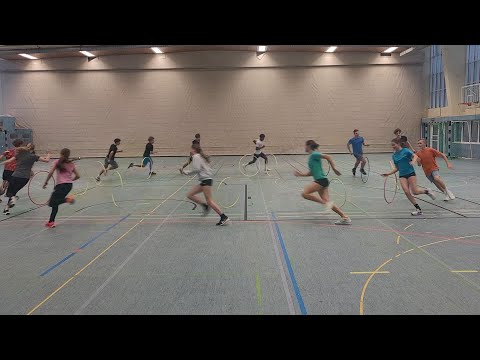 Koordinationstraining mit Gymnastikreifen