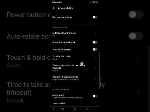 ZTE Mobile phone ke system ma Accessibility settings ko chak kro
