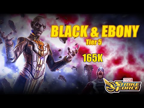Marvel Strike Force Ebony Maw Legendary Event Tier 5 165k team