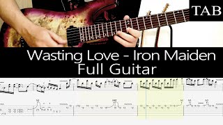 WASTING LOVE - Iron Maiden (Gers &amp; Murray): FULL guitar cover + TAB