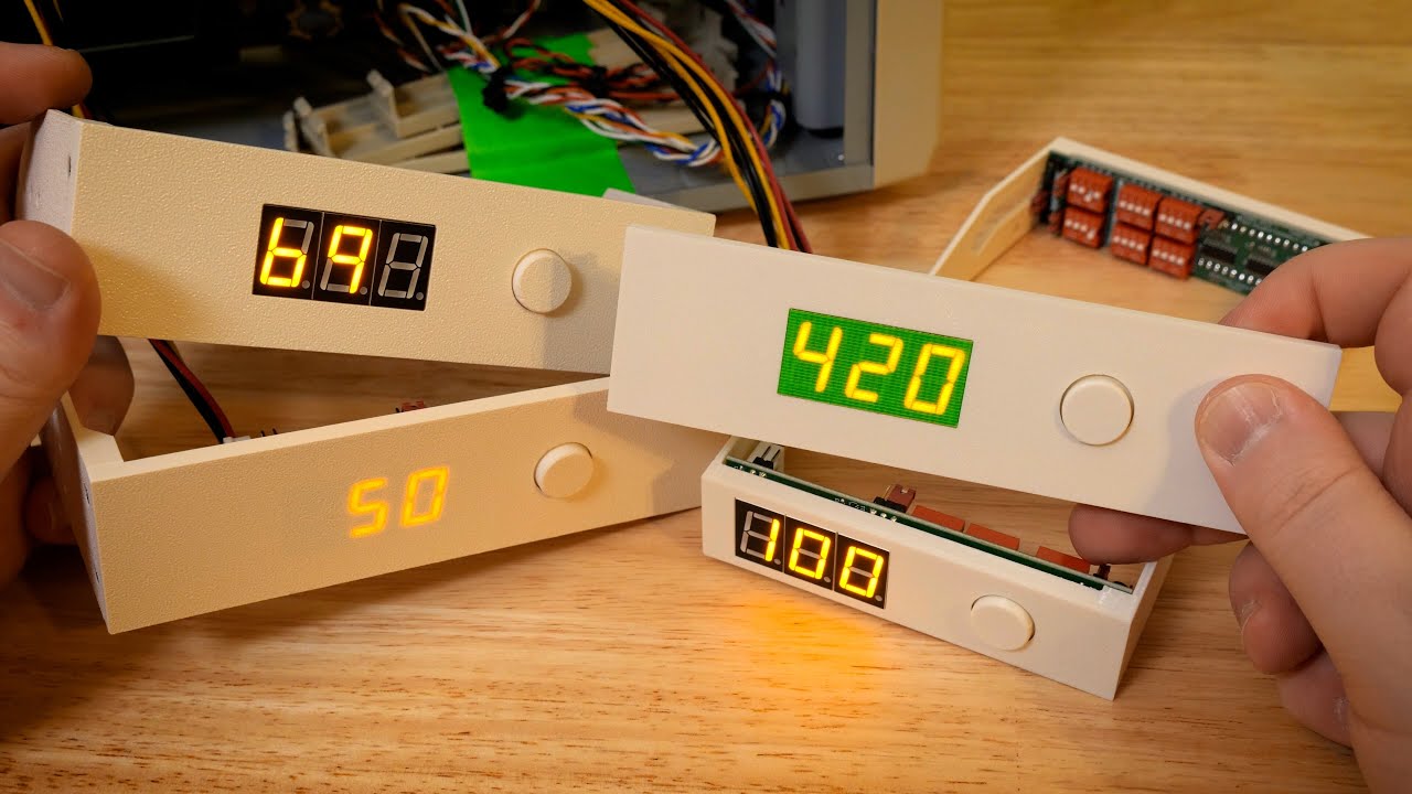 Brand New Retro PC Turbo Button Displays - Triple McDigit