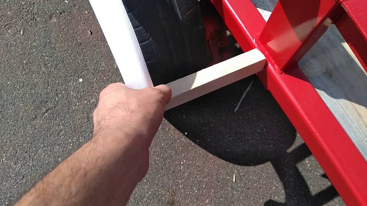 positionnement a blanc d'un des garde-boue