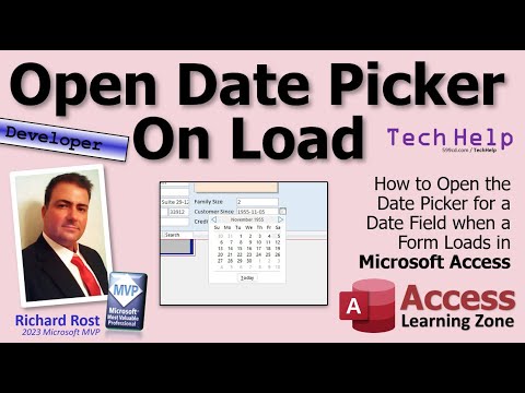 How to Open the Date Picker for a Date Field when a Form Loads in Microsoft Access