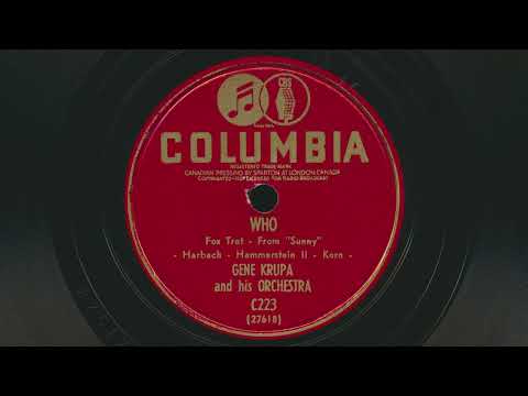 1941 GENE KRUPA Who BIG BAND JAZZ Instrumental - 78 RPM Record