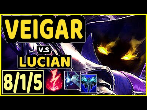 VEIGAR vs LUCIAN - 8/1/5 KDA MID GAMEPLAY - EUW Ranked MASTER
