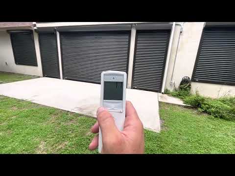 Bronze Motorized Roll Shutters