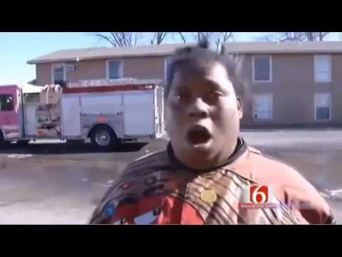 Michelle Dobyne Viral Fire Interview It's Poppin the building is on fire Casa Linda Apartm