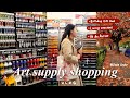 art supply store, art supplies, birthday haul 🌞 Autumnal studio vlog