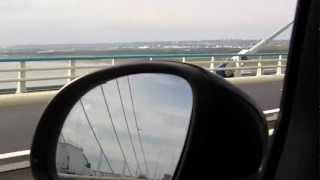 preview picture of video 'Le Pont du Normandie (HD) 2012 - du sud au nord'