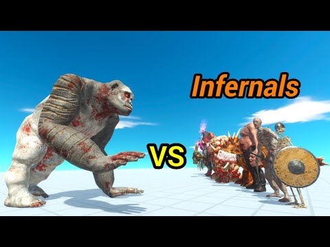 Old Goro vs infernals animal revolt battle simulator