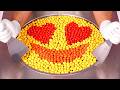 ASMR M M S Emoji Oddly Satisfying Ice Cream Rolls Candy Transformation Thai Rolled Ice Cream