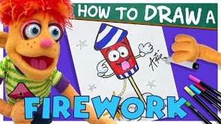 How To Draw A July 4th Firework | Art Tutorial for Kids | Artie's Show