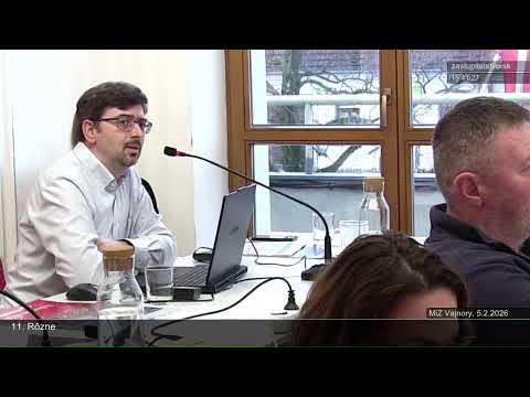 20. zasadnutie miestneho zastupiteľstva MČ BA-Vajnory (5.2.2026)