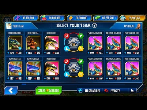 INDORAPTOR vs X3 PACHYGALOSAURUS | JURASSIC WORLD THE GAME