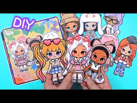 Paper Diy ✨️ Paper Dolls Dress up playbook #종이놀이 #diycrafts #tutorial #quietbook