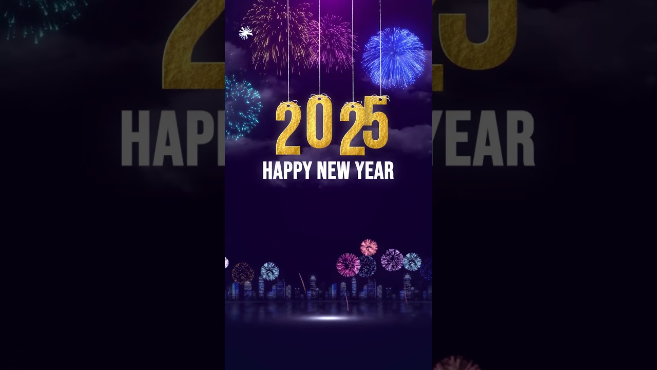 🎆 Happy New Year 2025 | Fireworks & Cityscape Motion Graphics 🎇