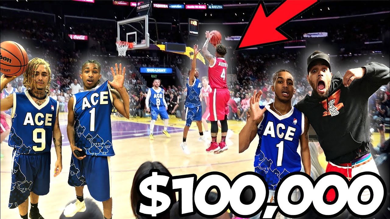 DDG & Chris Brown vs. The Ace Family $100,000 Celebrity Basketball Game!! ft. Lil Pump & more