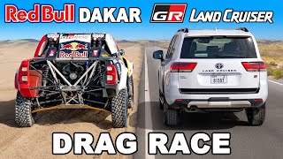 Toyota Hilux Dakar v GR Land Cruiser: DRAG RACE