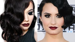 Demi Lovato AMA&#39;s Makeup &amp; Hair Tutorial 2015