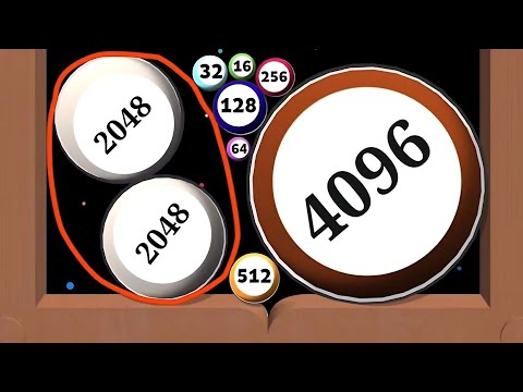 SURROUND AND MERGE (4096,8192,16384, INFINITY ∞)🆚 Save the fish / Jelly 2048 Balls Gameplay part #67