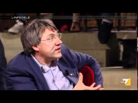 Maurizio Landini all'Infedele sull'acqua pubblica. 2011 06 06.