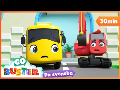 🚗En väldigt blåsig dag - var är leksaksbilen? | Go Buster Svenska - tecknade filmer för barn🚗