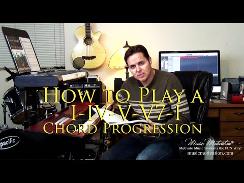How to Play a I-IV-V-V7-I Chord Progression on the Piano (and improvise with it) by Jerald Simon