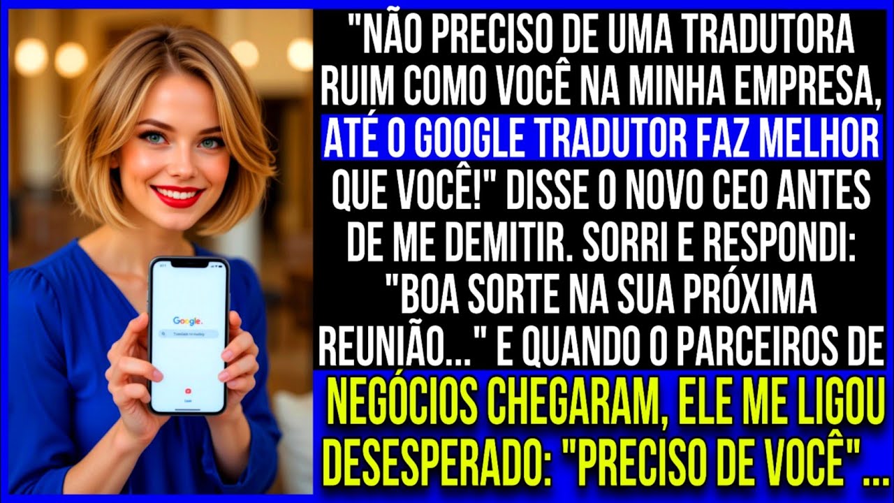 “Não preciso de tradutores na empresa, até o Google Tradutor faz melhor”, disse o CEO e me demitiu