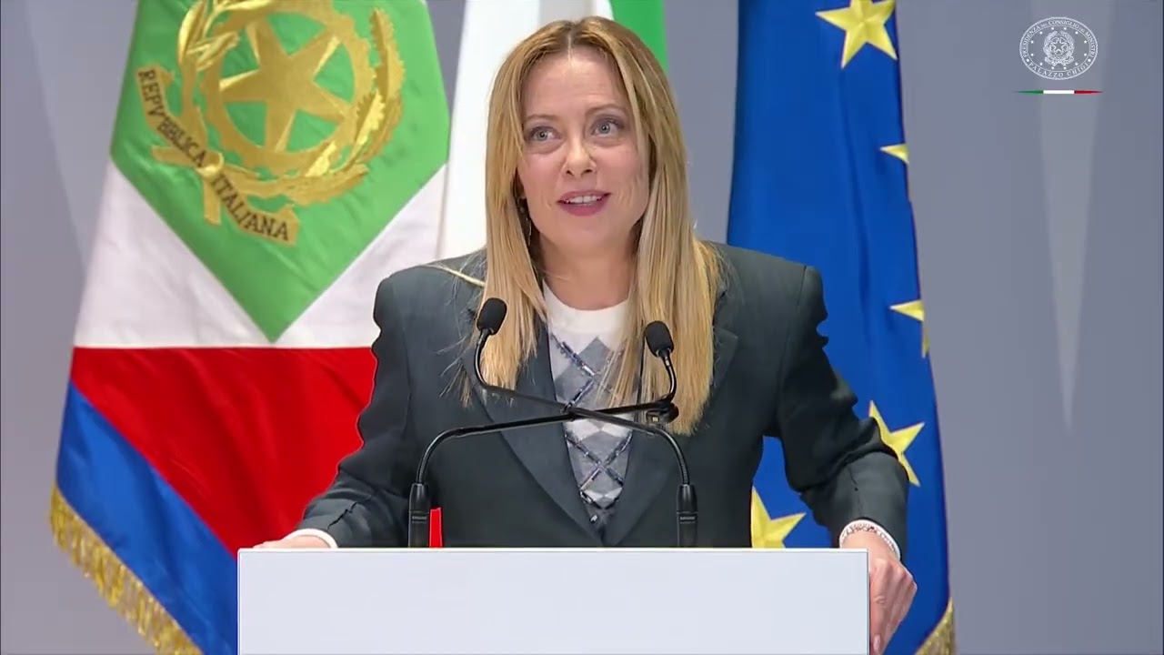 GIORGIA MELONI INTERVIENE ALLA SEDUTA STRAORDINARIA DEL CONSIGLIO FVG PER I 50 ANNI DAL TERREMOTO
