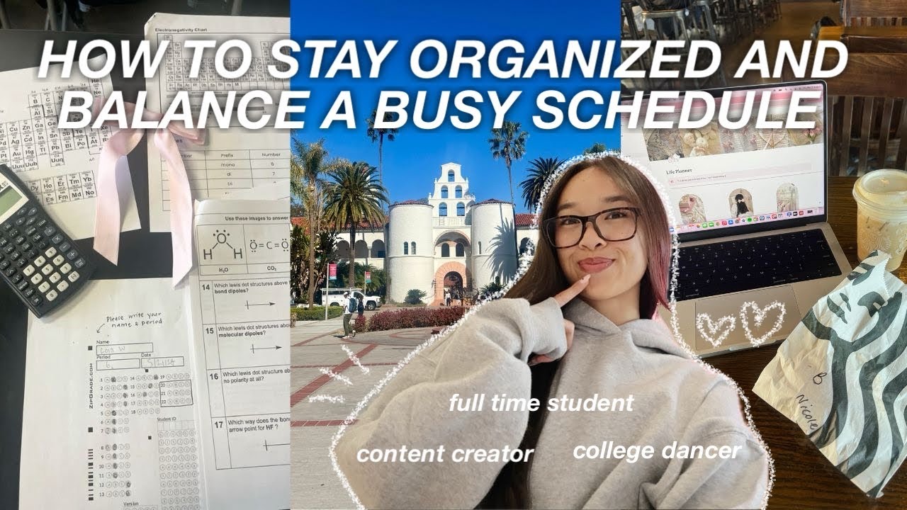HOW TO STAY ORGANIZED & BALANCE A BUSY SCHEDULE | day in my life vlog