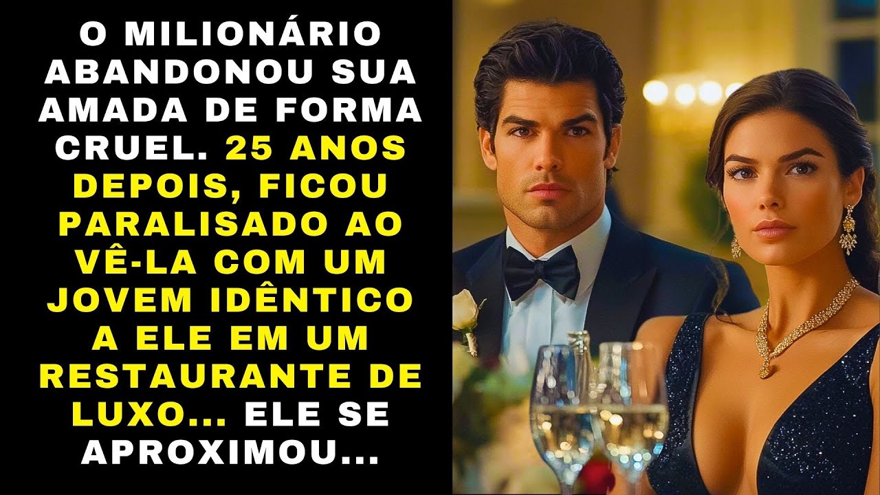O MILIONÁRIO ABANDONOU SUA AMADA. 25 ANOS DEPOIS, ELE A VIU COM UM JOVEM IDÊNTICO A ELE...