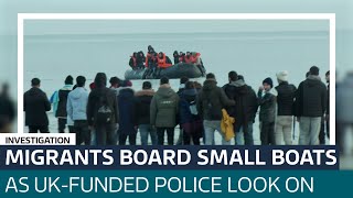 Undeterred, unfazed, uninterrupted: French police watch migrants illegally cross Channel | ITV News