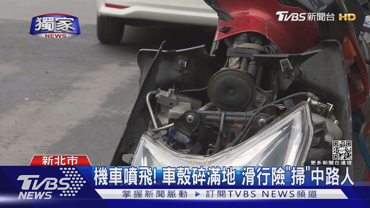 半路碰撞！路口擦撞左轉車騎士噴飛　險「掃」中路人
