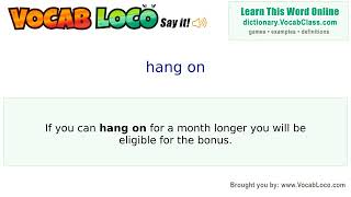 Video thumbnail for hang on