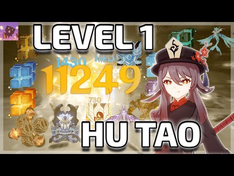 Level 1 Hu Tao vs ALL World Bosses (Genshin Impact Challenge)
