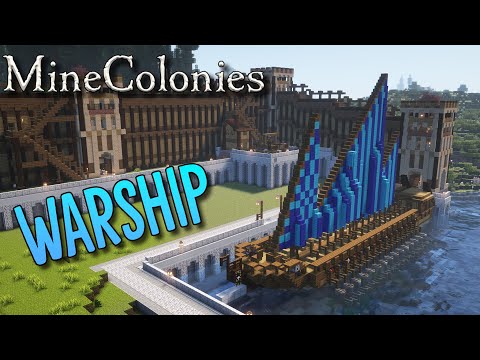 EPIC Warship and Siegeworks Build in Minecolonies!