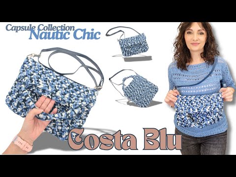 Tutorial bolso a ganchillo Costa Blu en trapillo lycra print