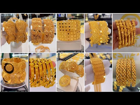 Gold bridal bangles design | Royal designs of bracelets in gold