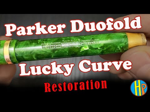 Restoration Parker DUOFOLD Lucky Curve - How to Repair Button Filler Fountain Pen